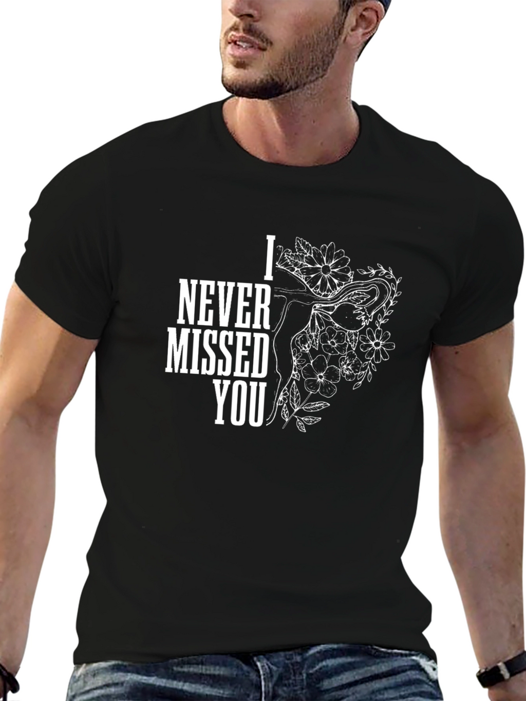 I Never Missed You Graphic Tee - Black Cotton
