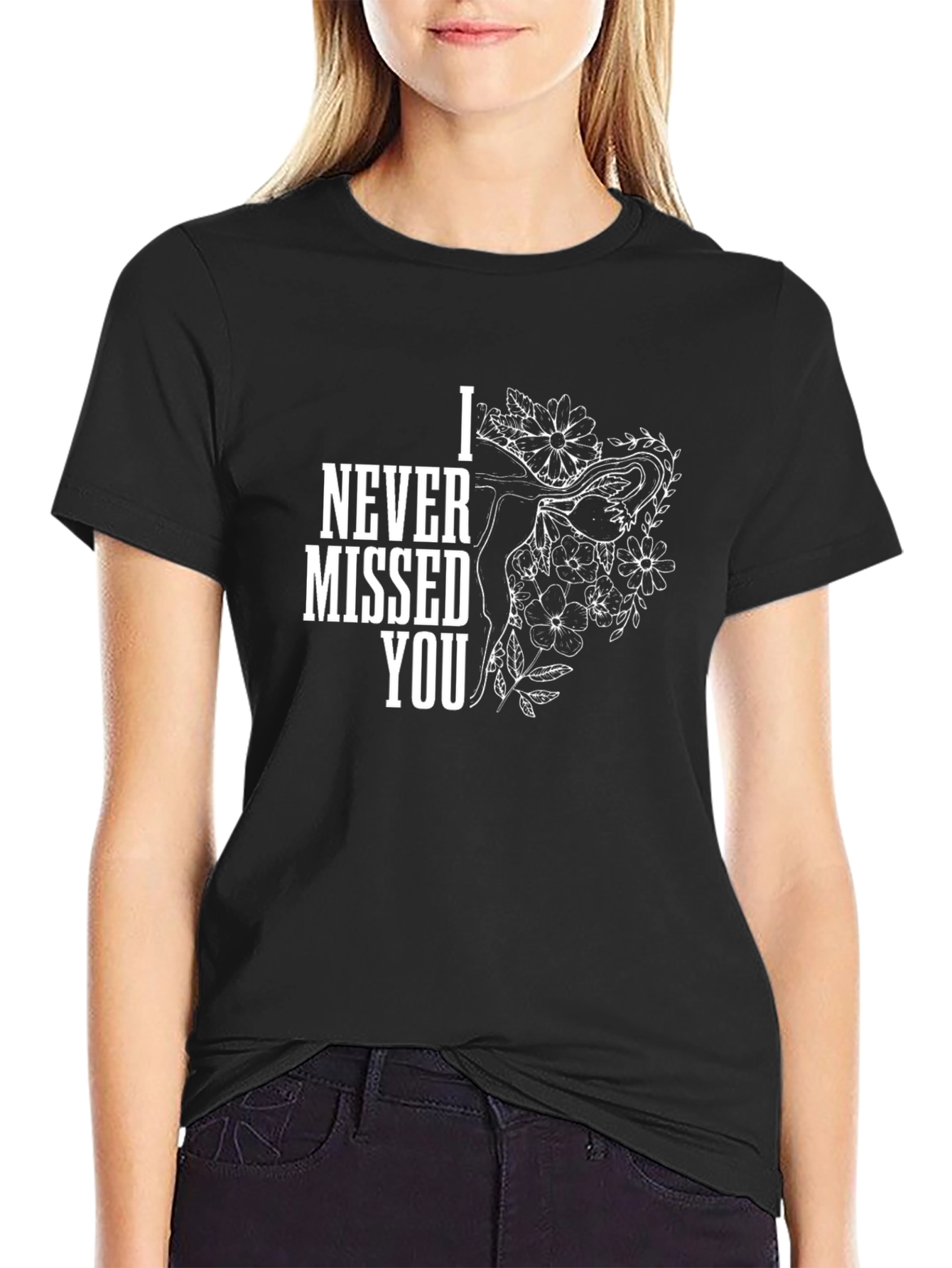 I Never Missed You Graphic Tee - Black Cotton