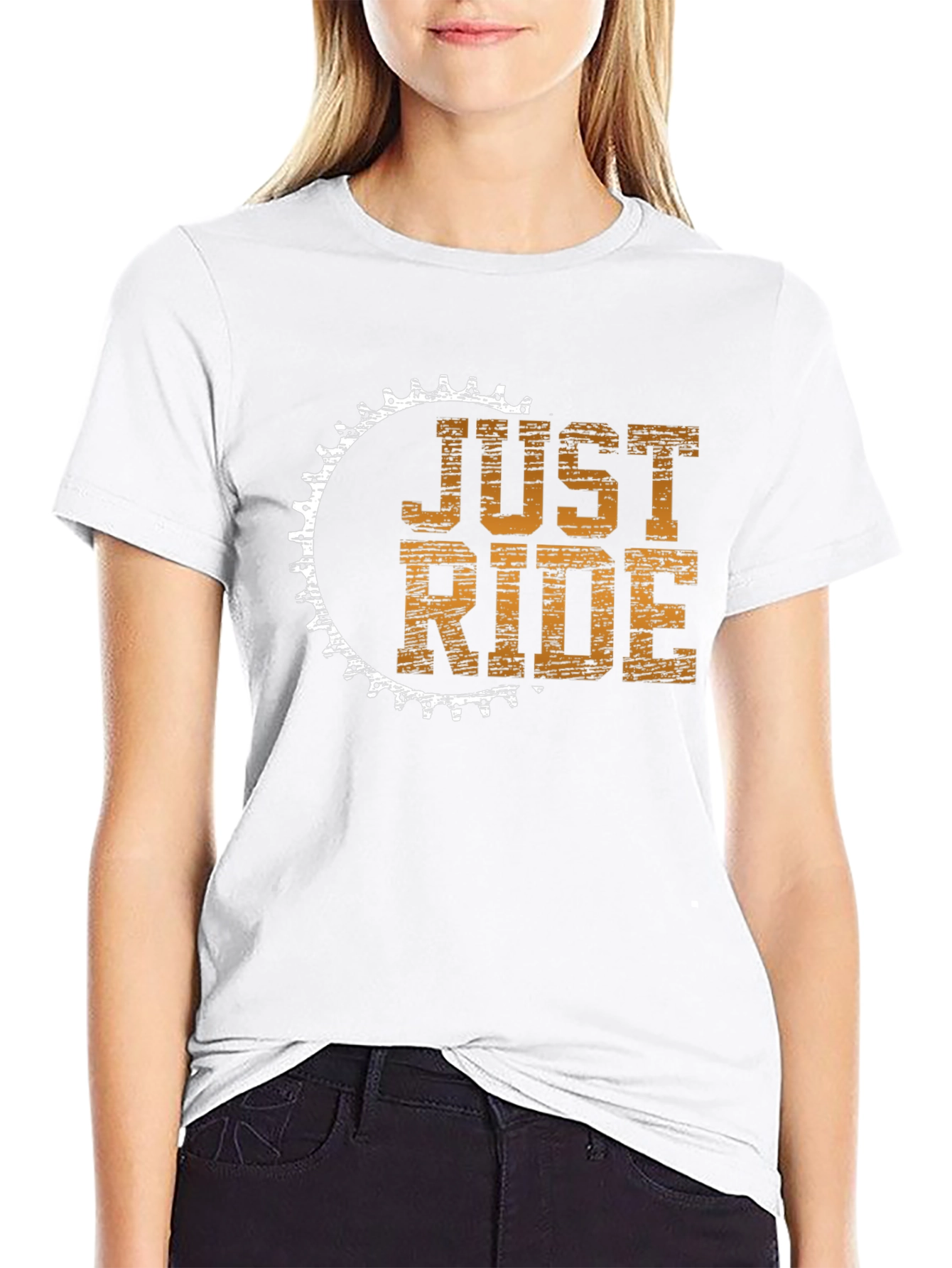 Just Ride Graphic Tee - Cycling Enthusiast T-Shirt