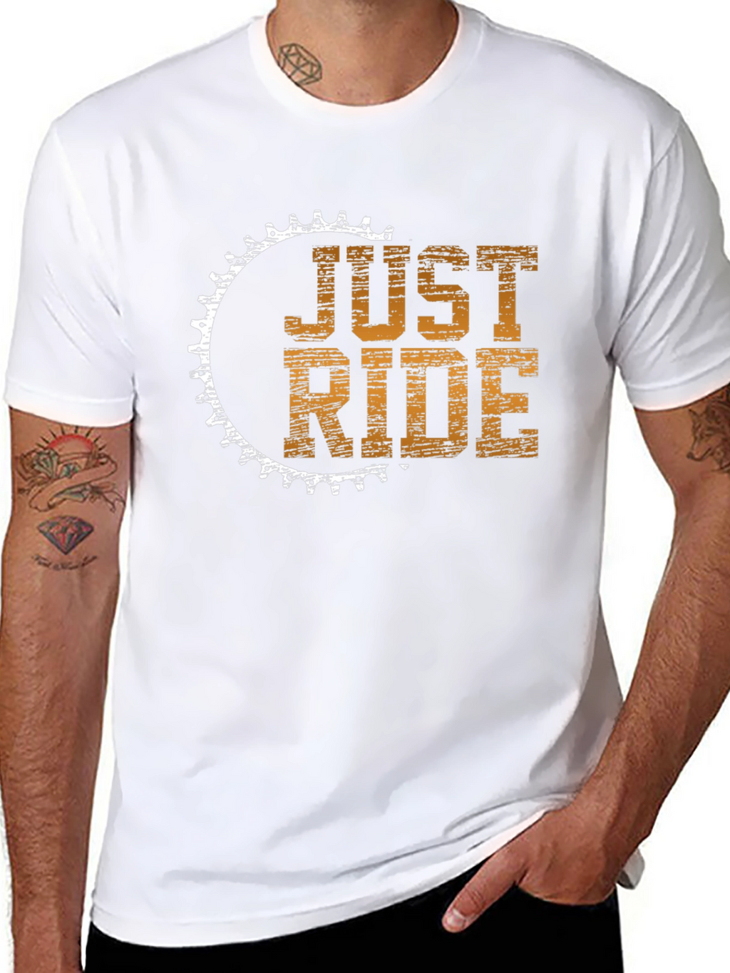 Just Ride Graphic Tee - Cycling Enthusiast T-Shirt