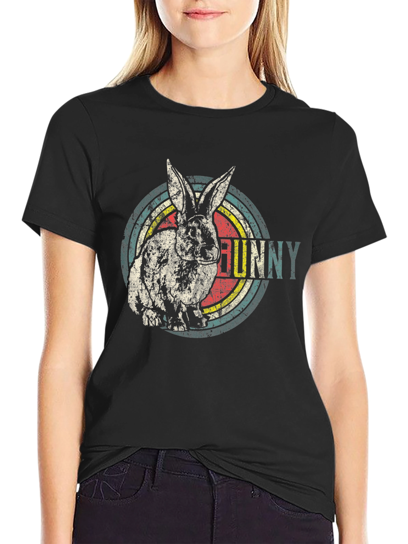 Vintage Funny Bunny T-Shirt - Retro Style