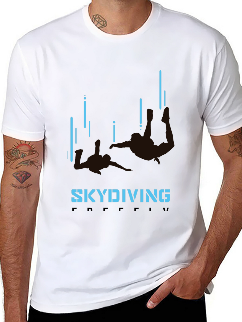 Skydiving Freefall Graphic Tee