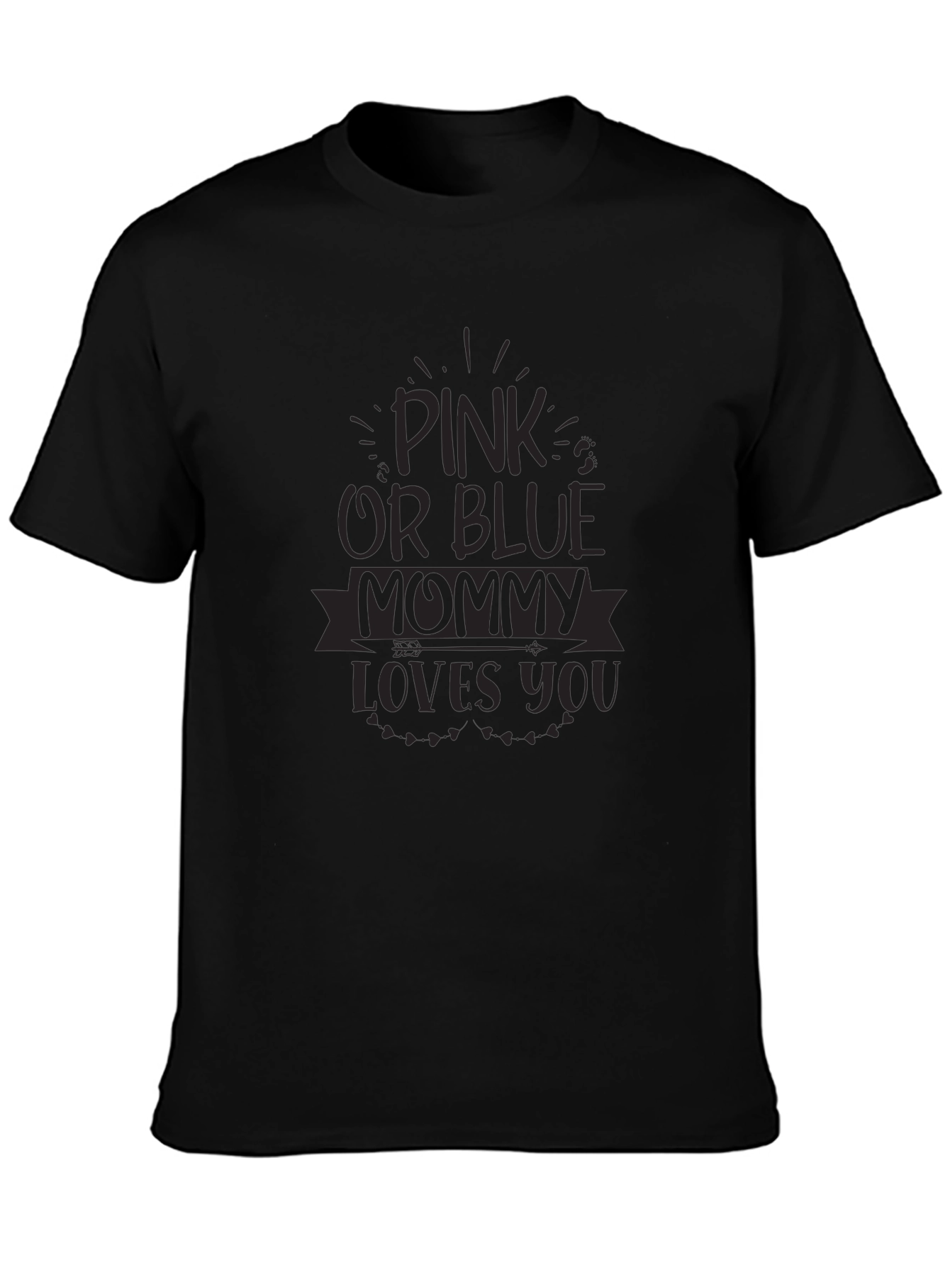 Pink or Blue Mommy Loves You Gender Reveal T-Shirt
