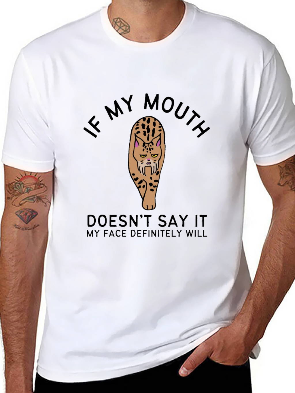 Sarcastic Cat T-Shirt: If My Mouth Doesnt Say It!