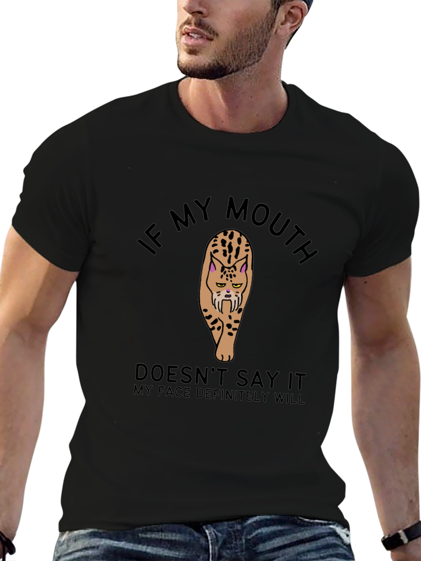 Sarcastic Cat T-Shirt: If My Mouth Doesnt Say It!