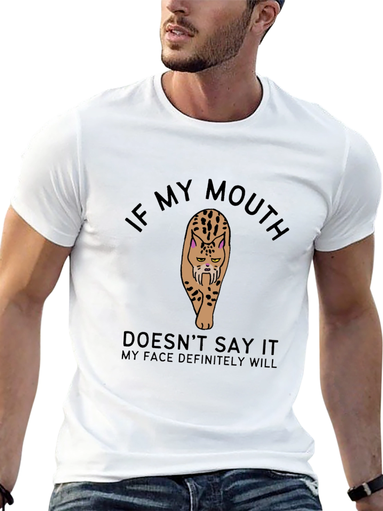 Sarcastic Cat T-Shirt: If My Mouth Doesnt Say It!