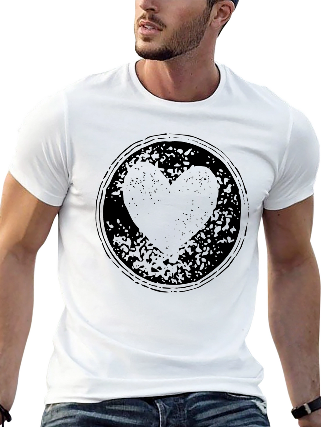 Grunge Heart Graphic T-Shirt