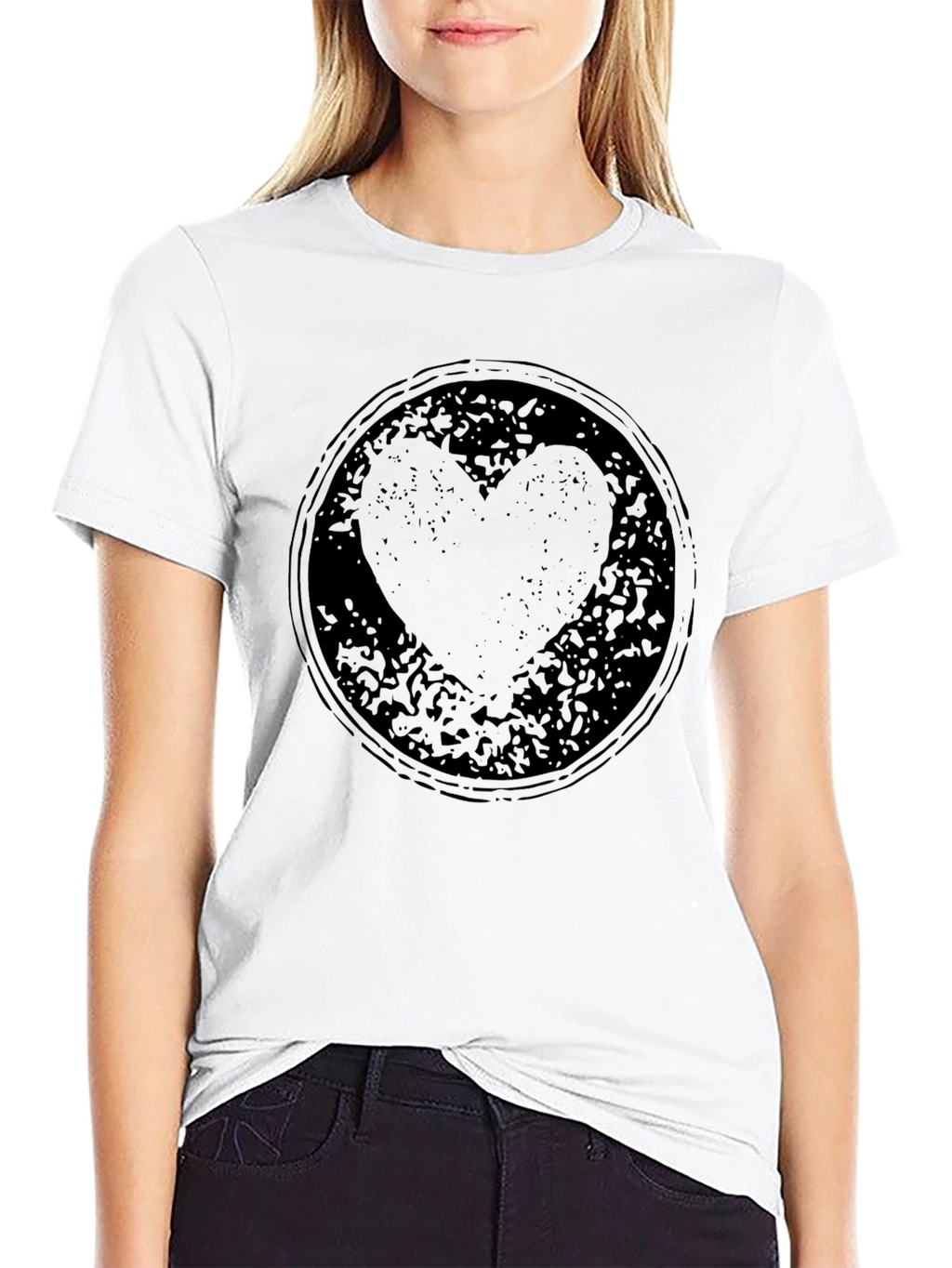 Grunge Heart Graphic T-Shirt