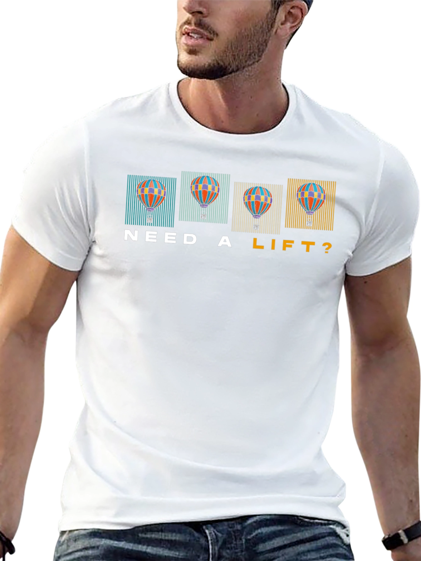 Need a Lift? Hot Air Balloon Graphic Tee