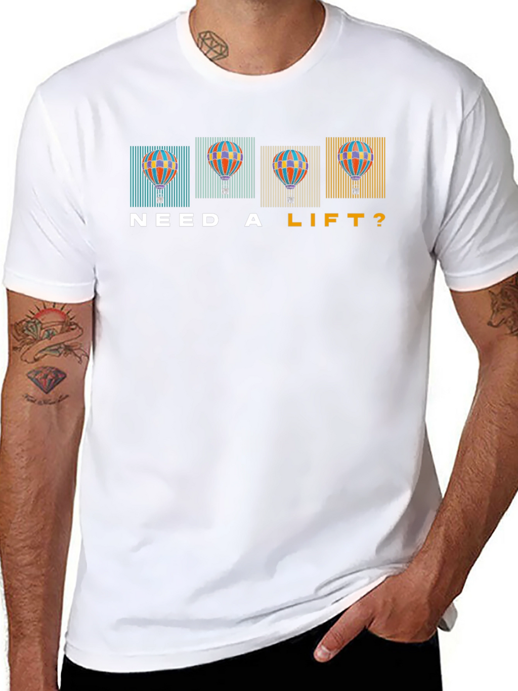 Need a Lift? Hot Air Balloon Graphic Tee