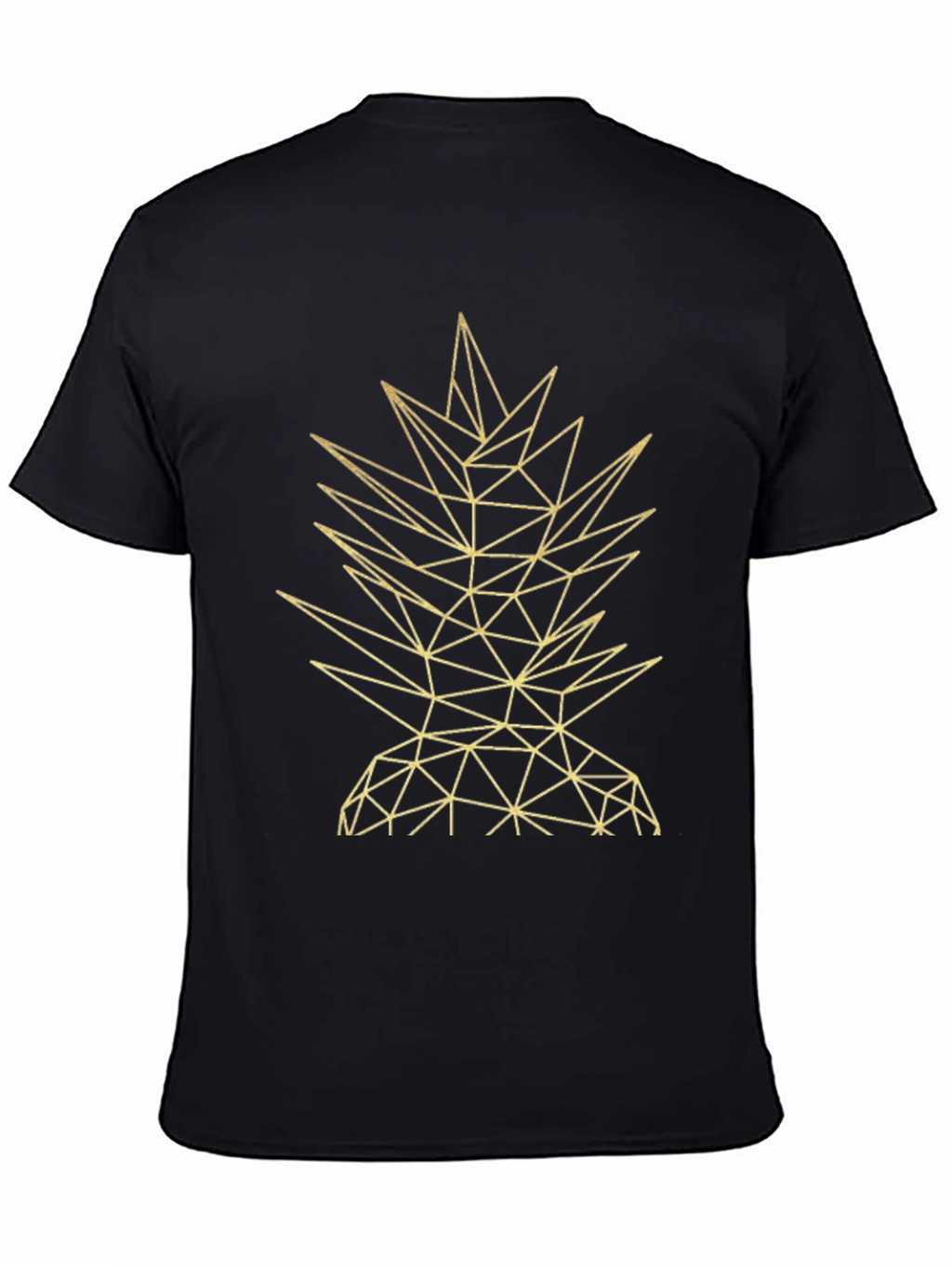 Geometric Pineapple Black T-Shirt