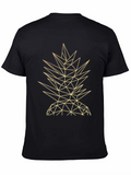 Geometric Pineapple Black T-Shirt