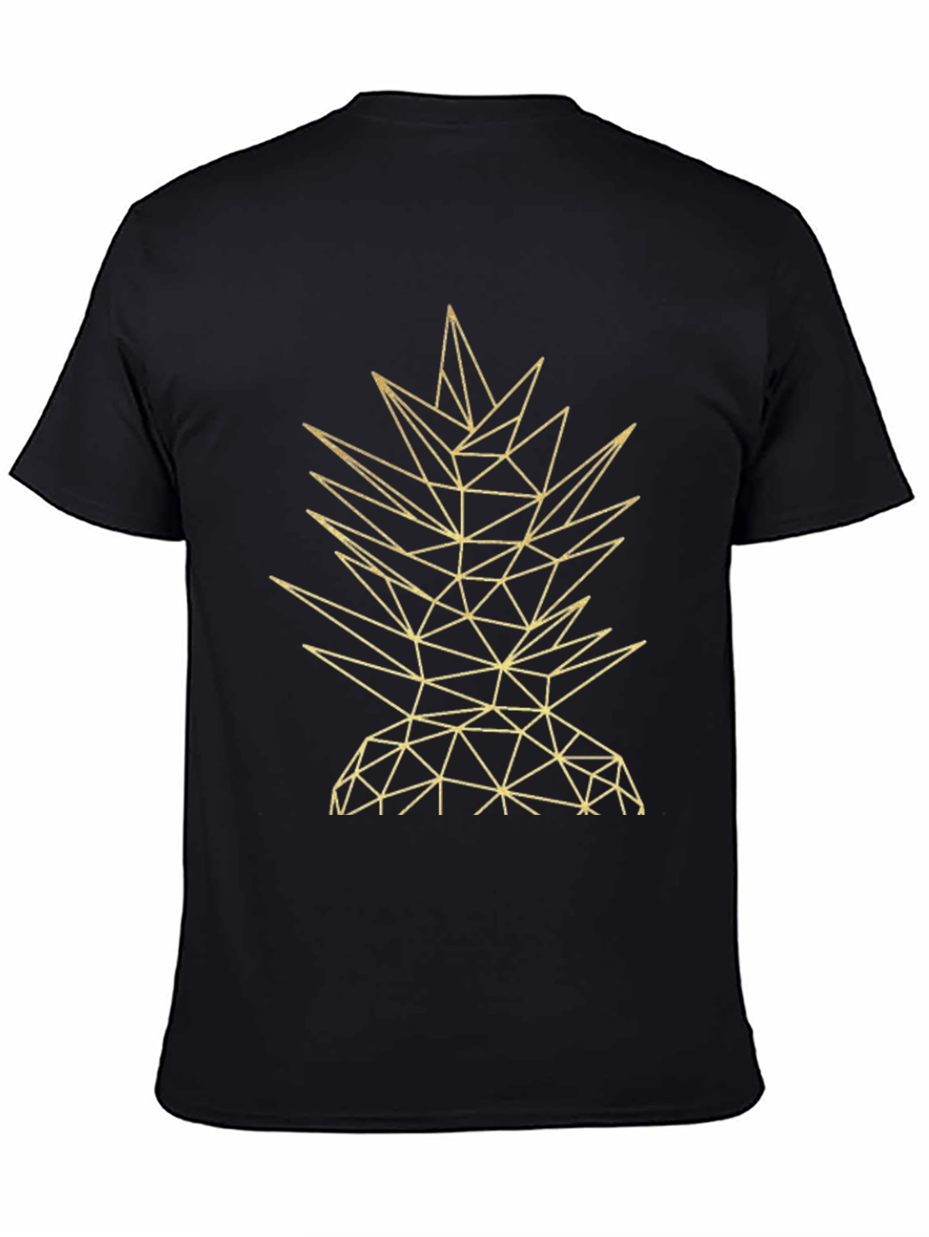 Geometric Pineapple Black T-Shirt