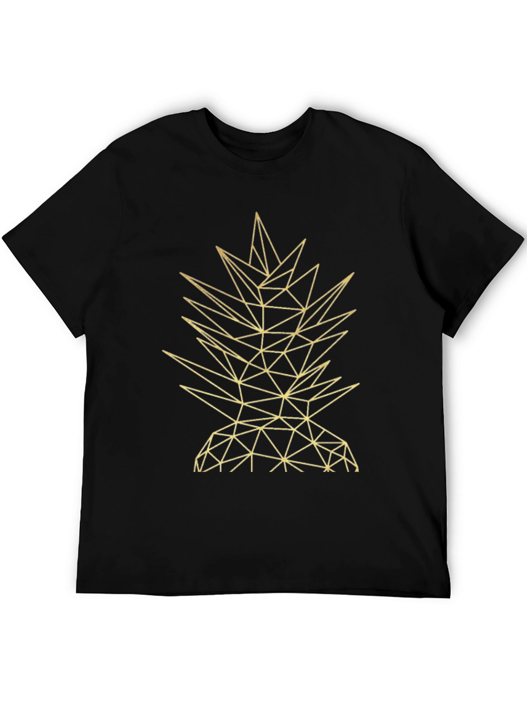 Geometric Pineapple Black T-Shirt