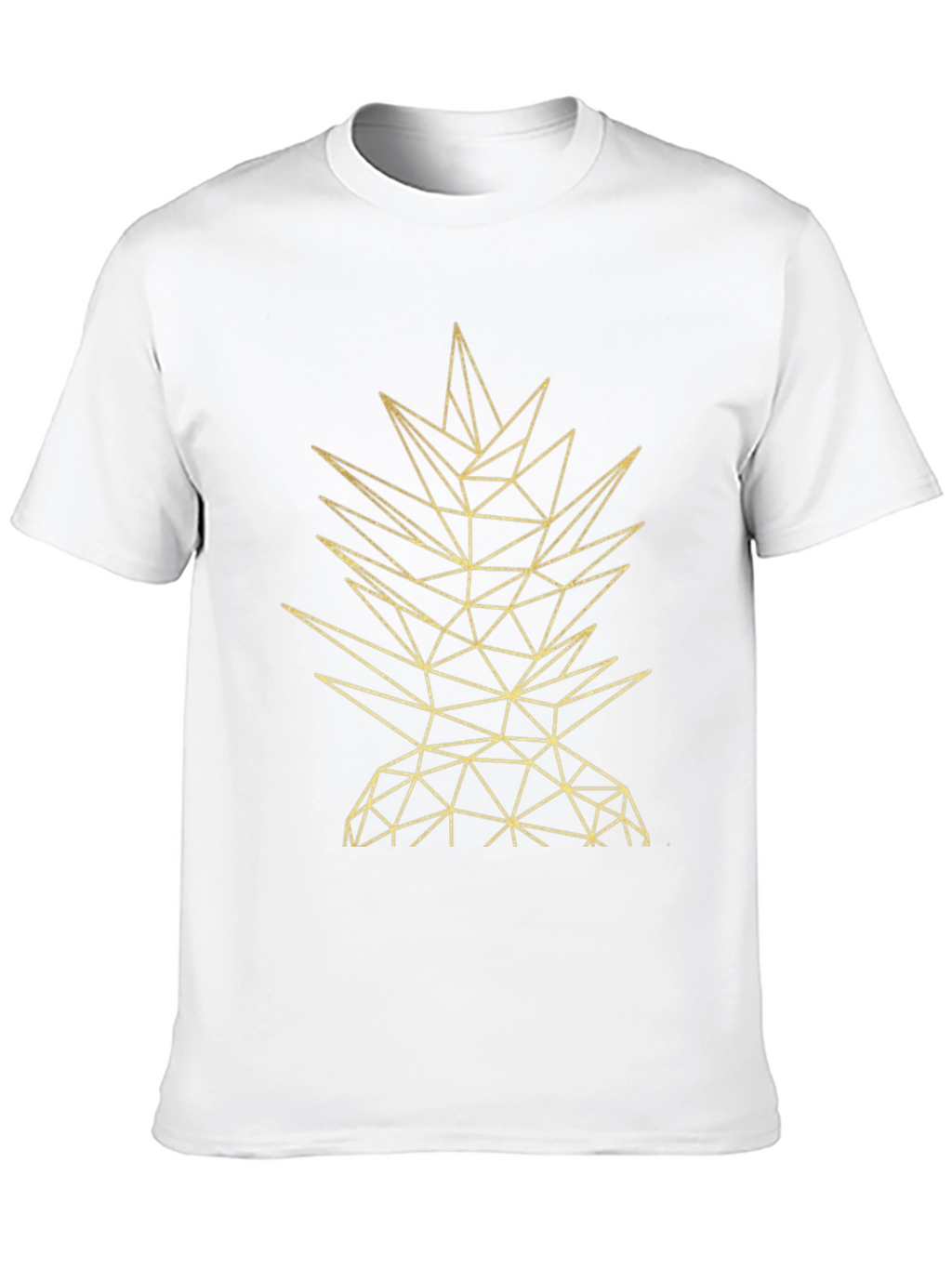 Geometric Pineapple Black T-Shirt