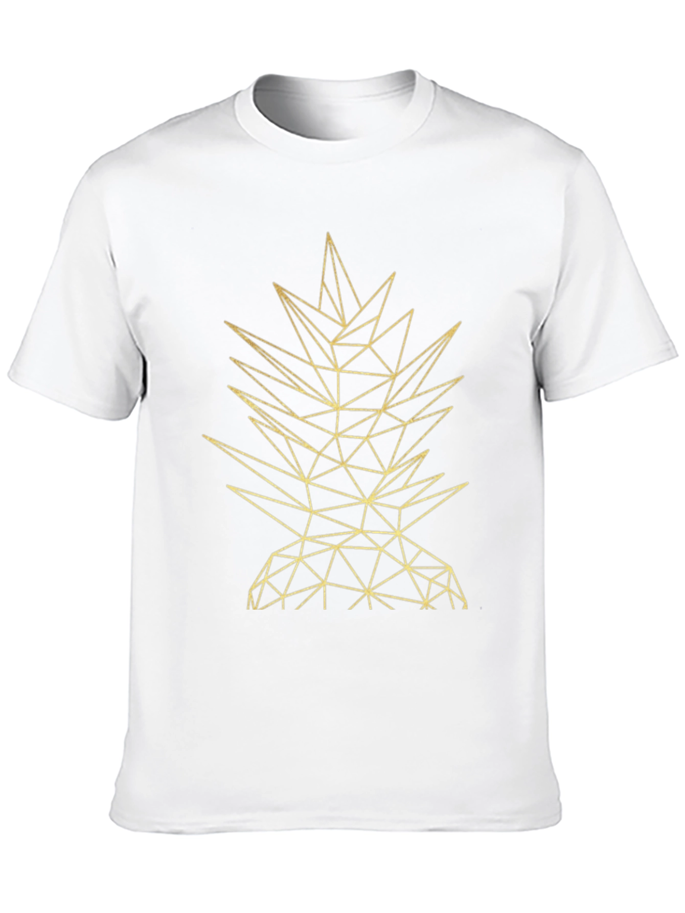 Geometric Pineapple Black T-Shirt