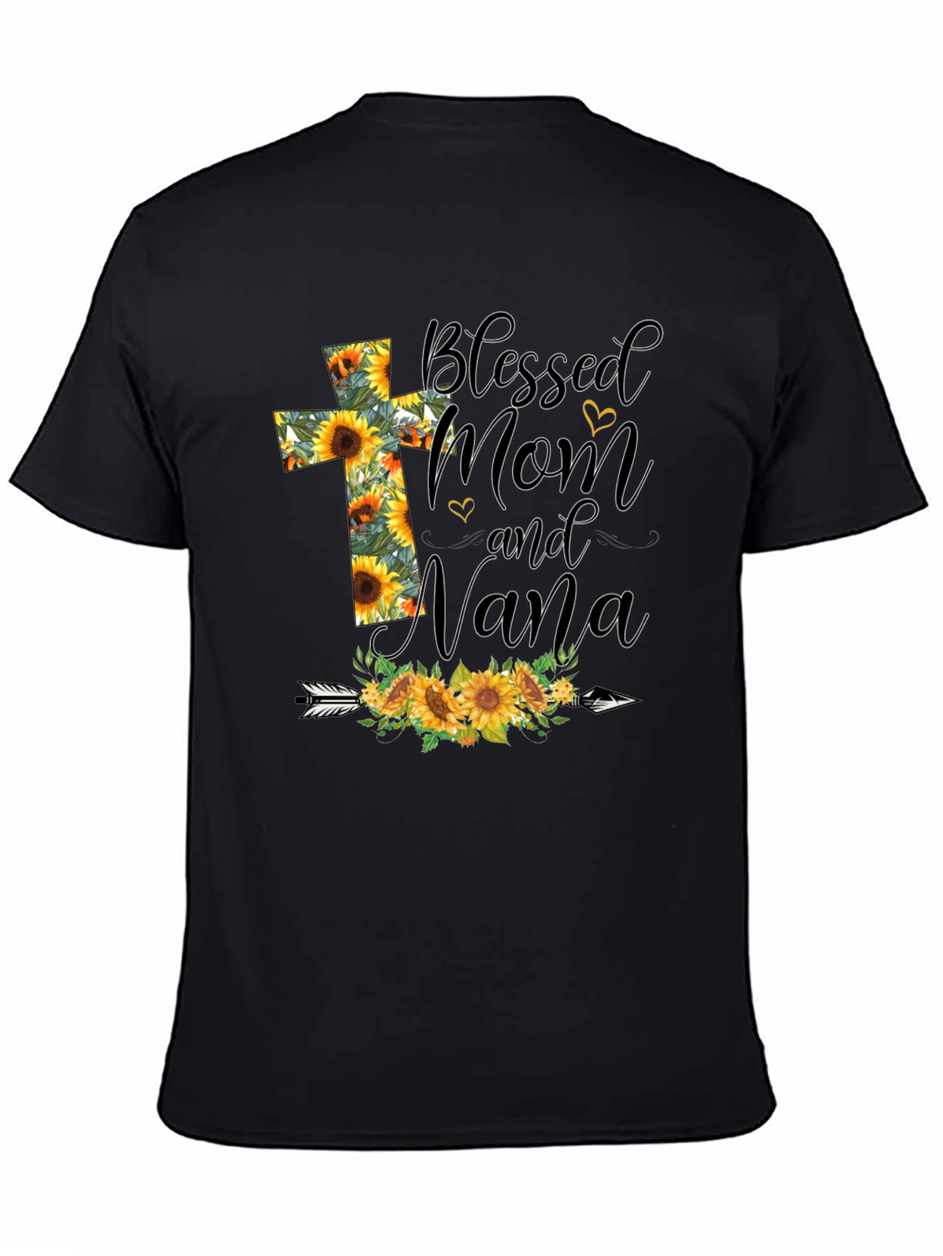 Blessed Mom and Nana Sunflower Graphic T-Shirt