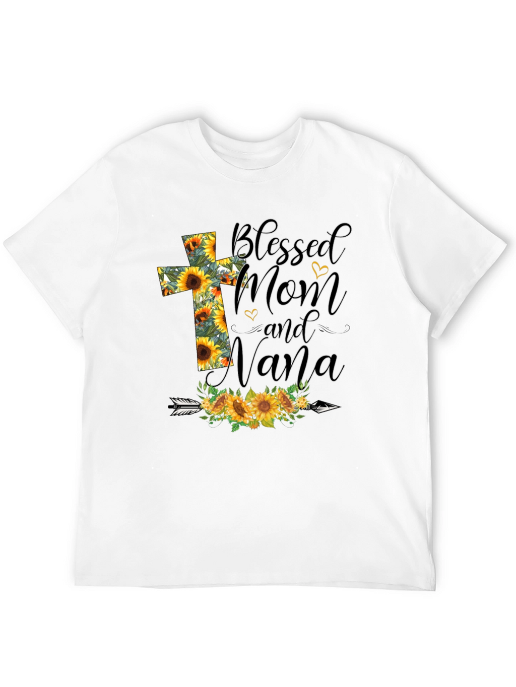 Blessed Mom and Nana Sunflower Graphic T-Shirt