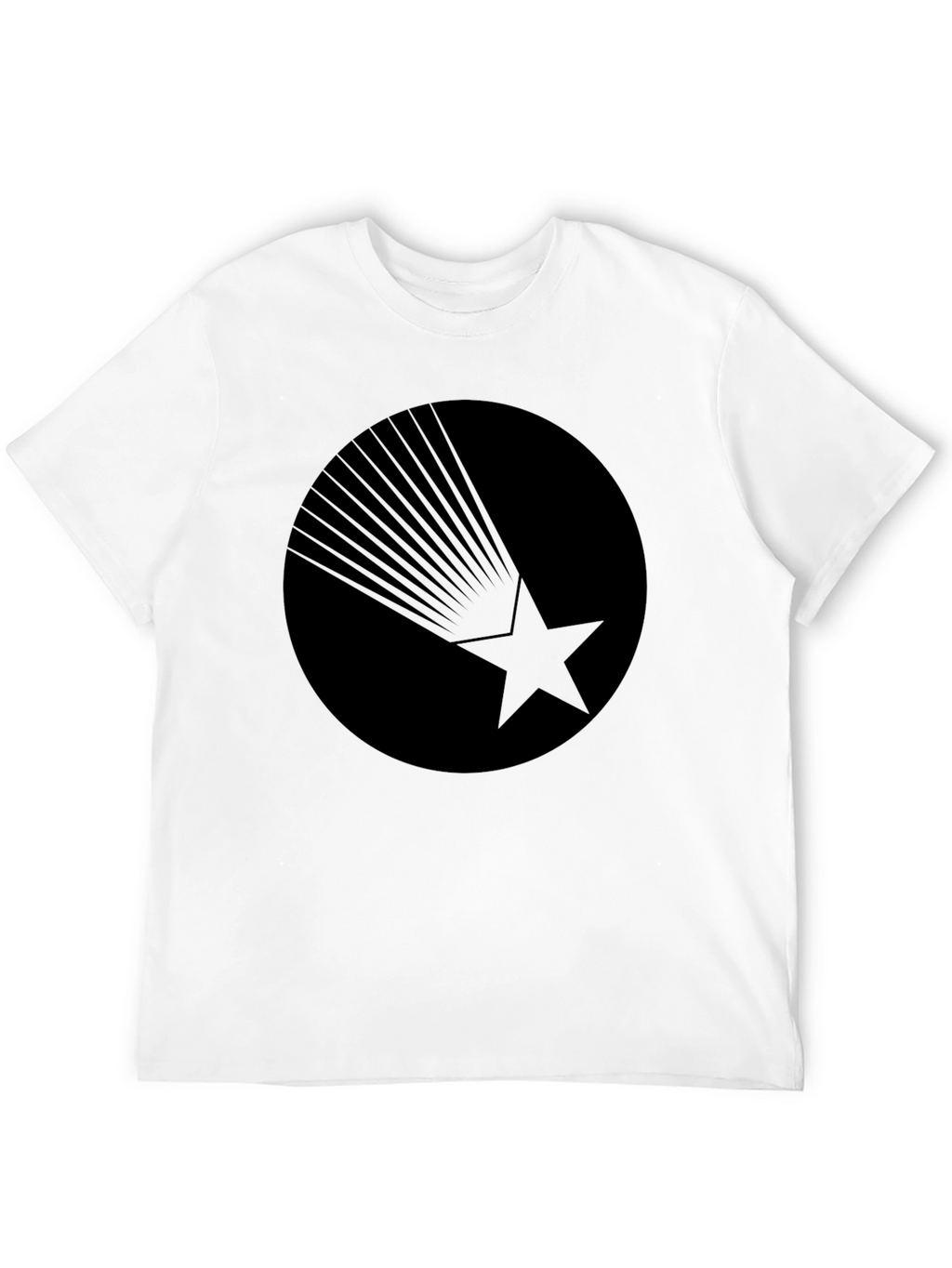 Black Graphic Tee - Starburst Design
