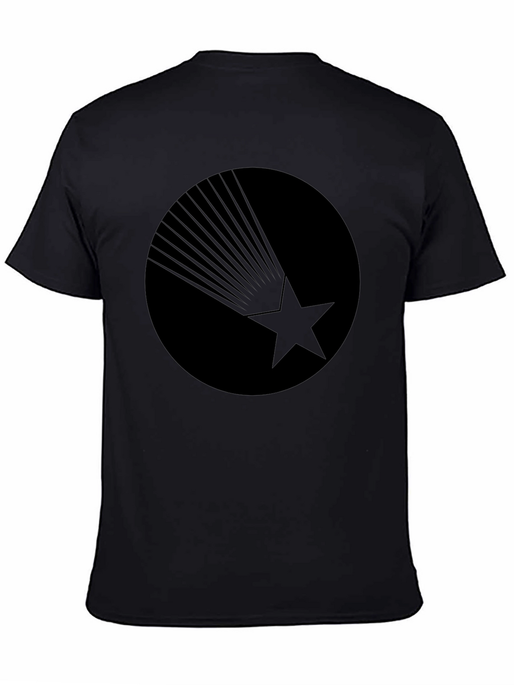 Black Graphic Tee - Starburst Design
