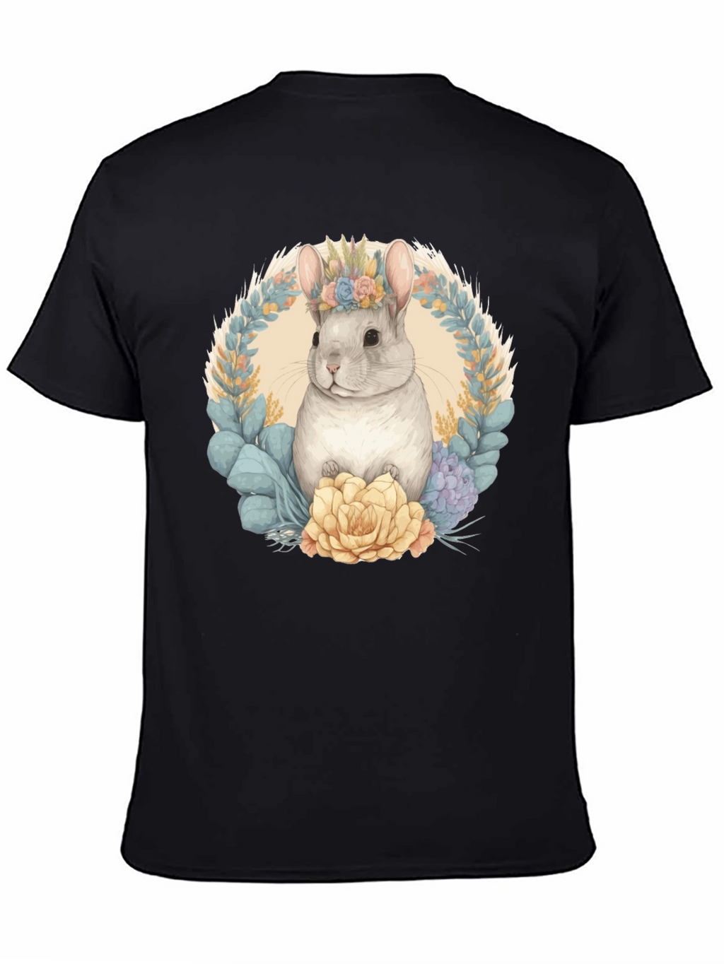 Chinchilla Floral Wreath Graphic Tee
