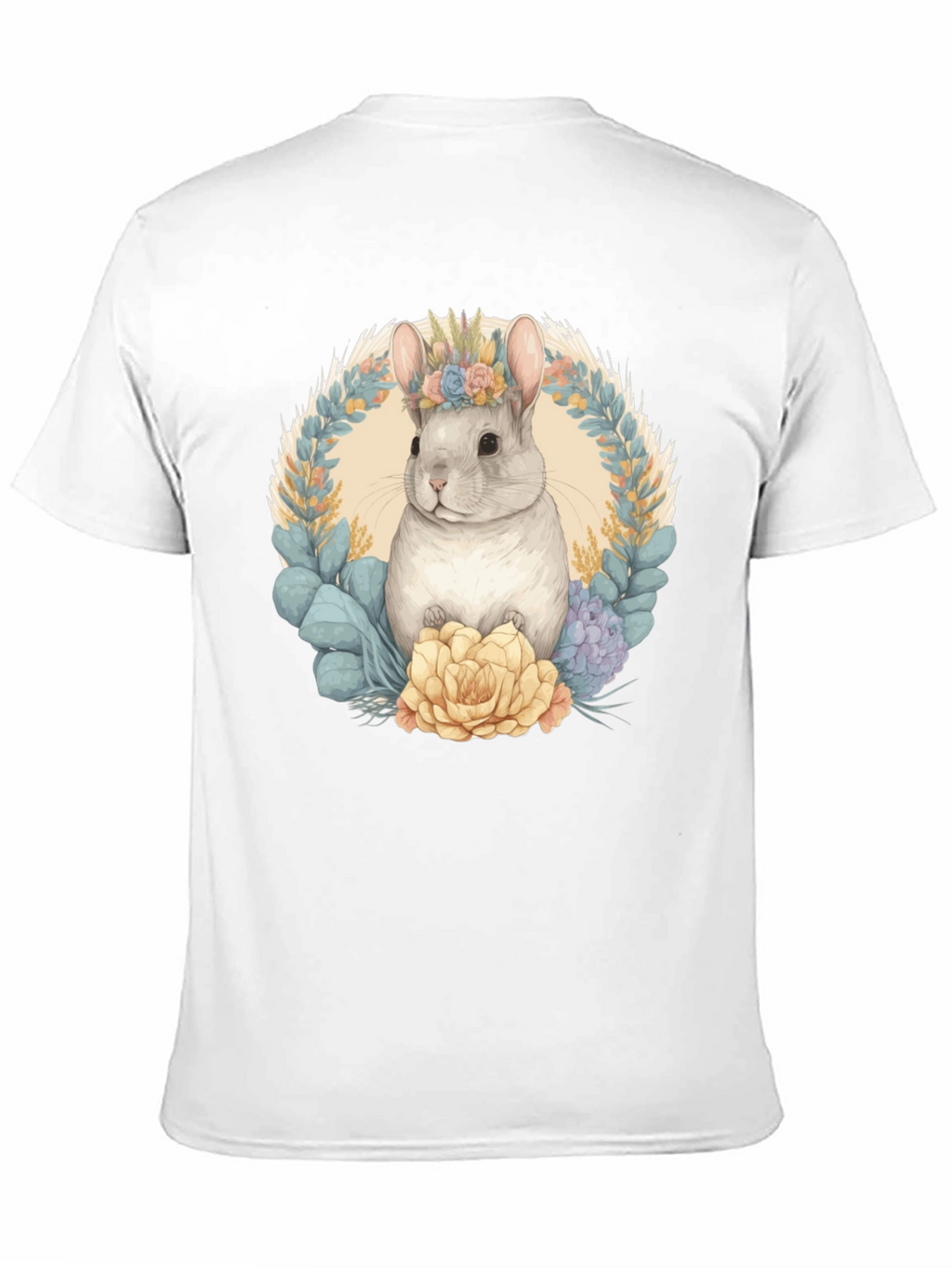 Chinchilla Floral Wreath Graphic Tee