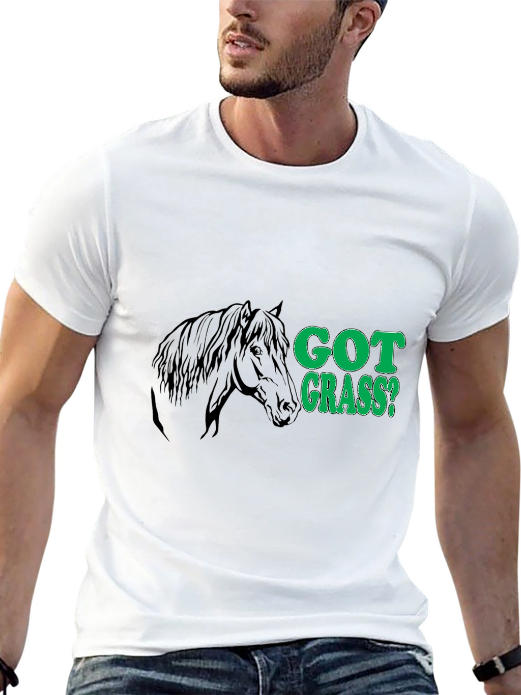 Got Grass? Black Horse Graphic Tee