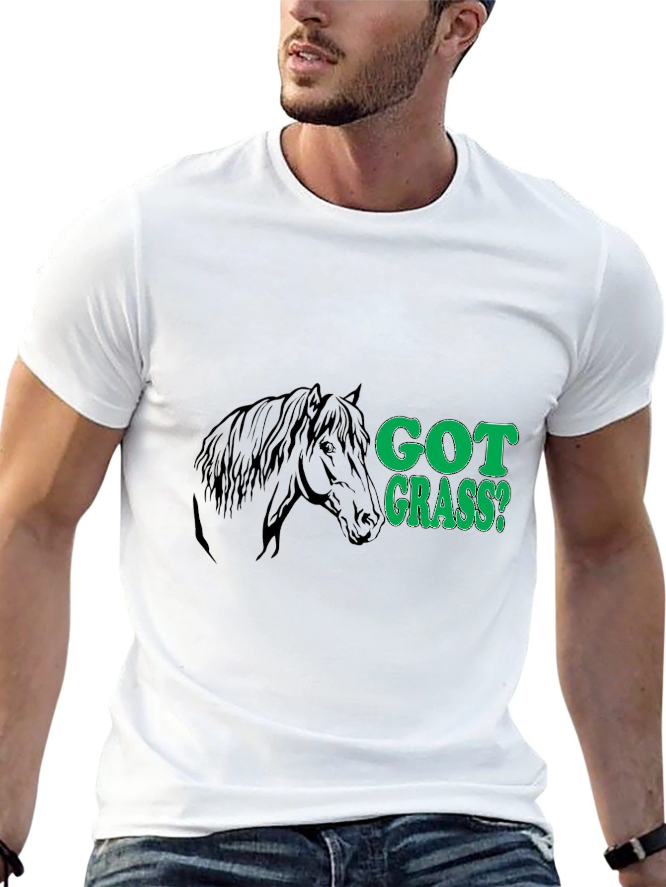 Got Grass? Black Horse Graphic Tee