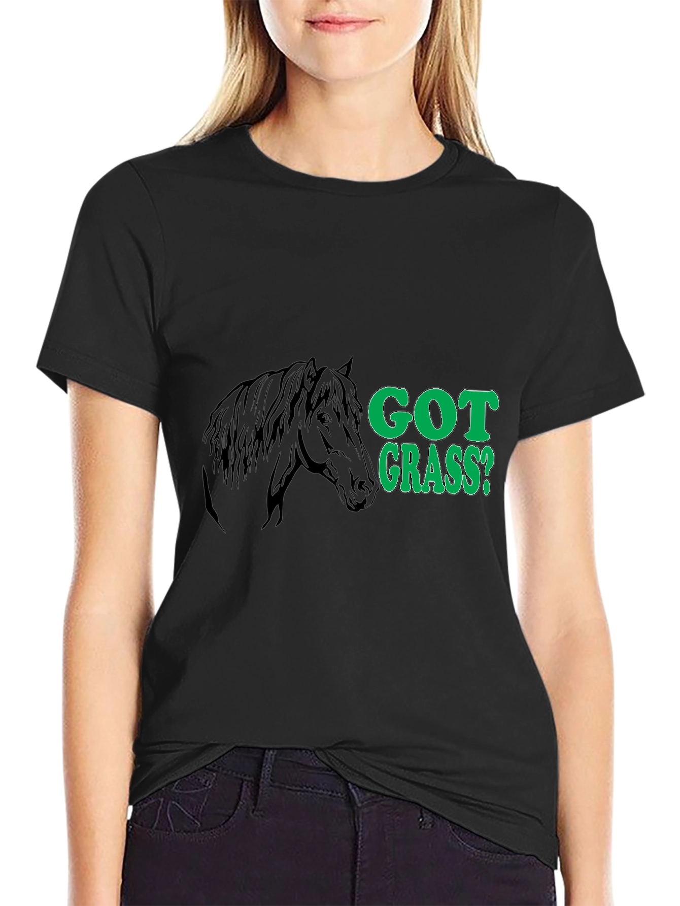 Got Grass? Black Horse Graphic Tee