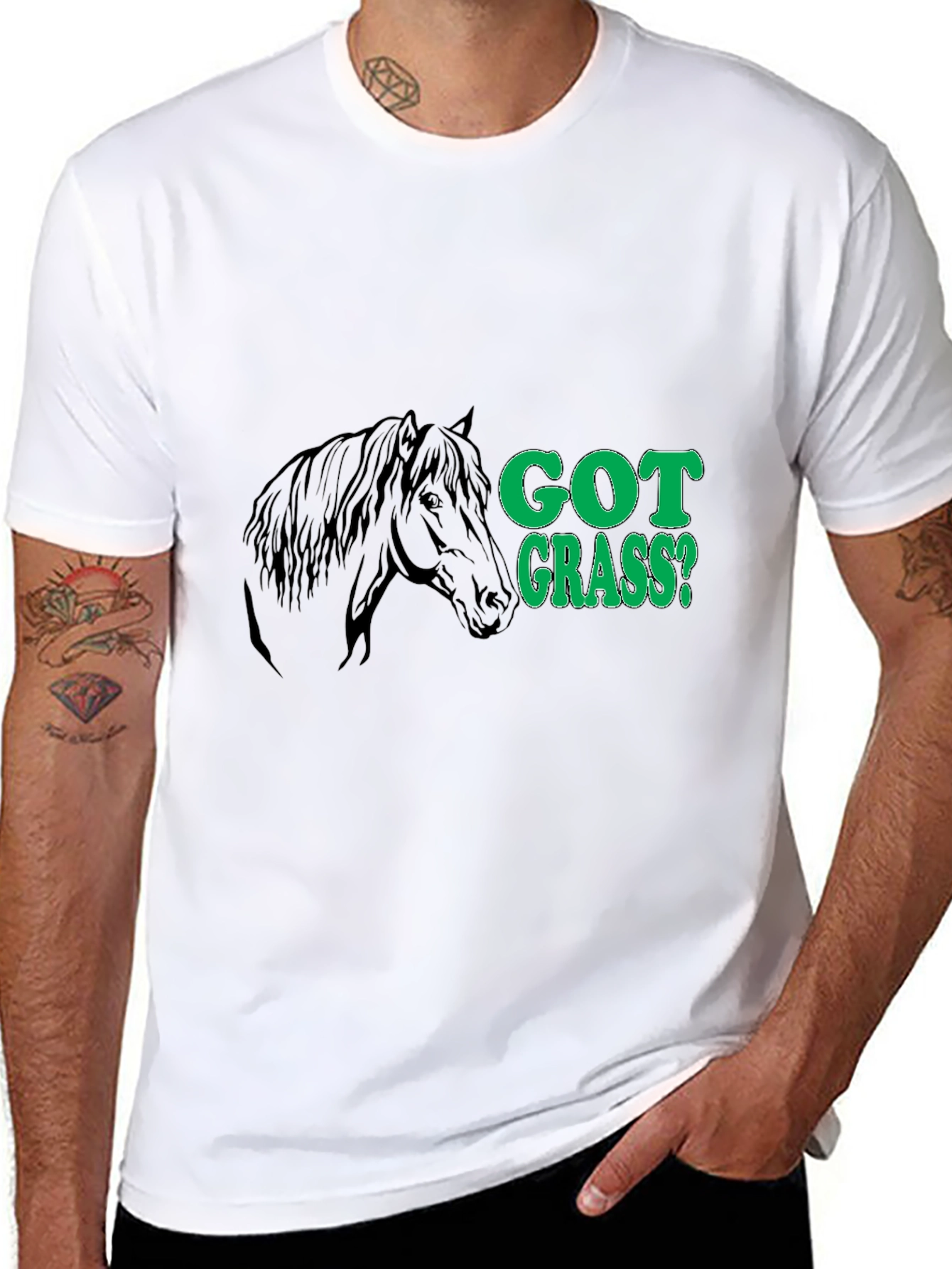 Got Grass? Black Horse Graphic Tee