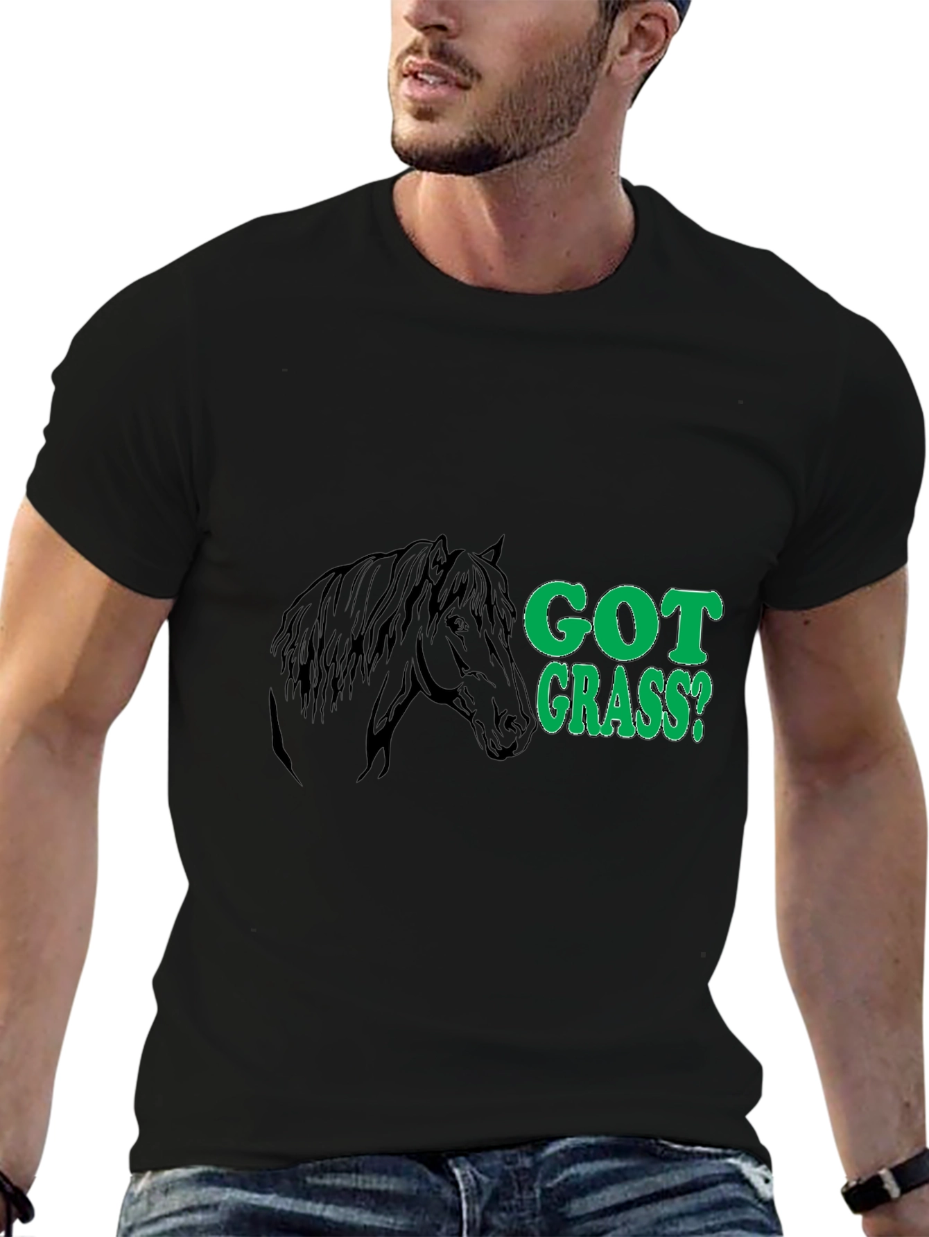 Got Grass? Black Horse Graphic Tee