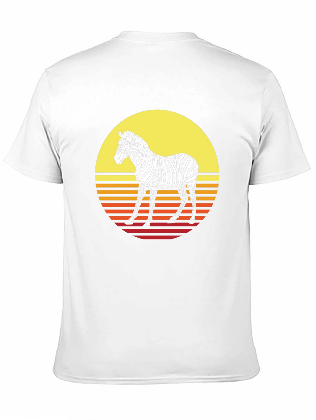 Retro Zebra Graphic Tee - Sunset Style
