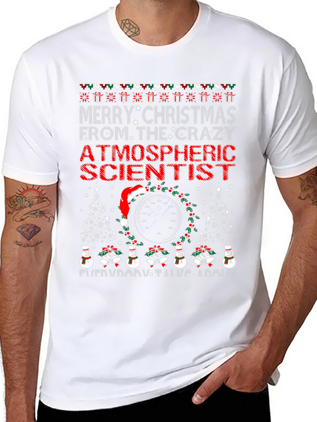 Crazy Atmospheric Scientist Christmas T-Shirt