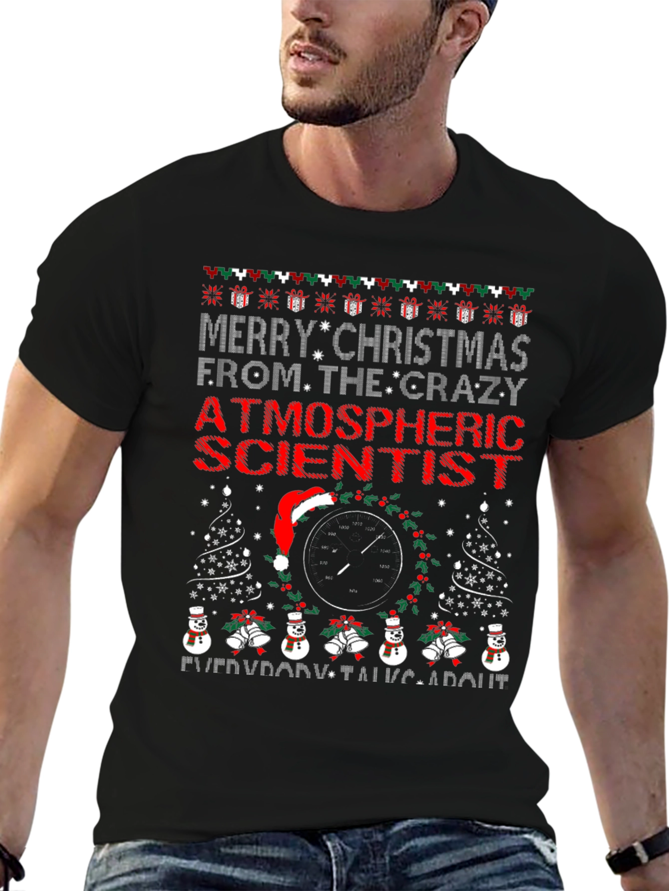 Crazy Atmospheric Scientist Christmas T-Shirt