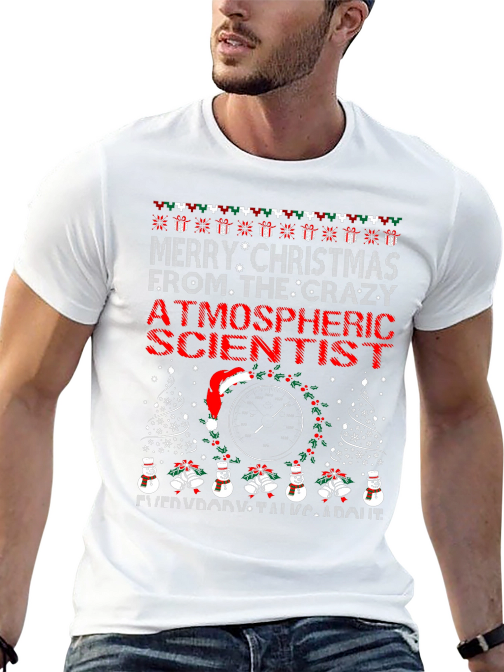 Crazy Atmospheric Scientist Christmas T-Shirt