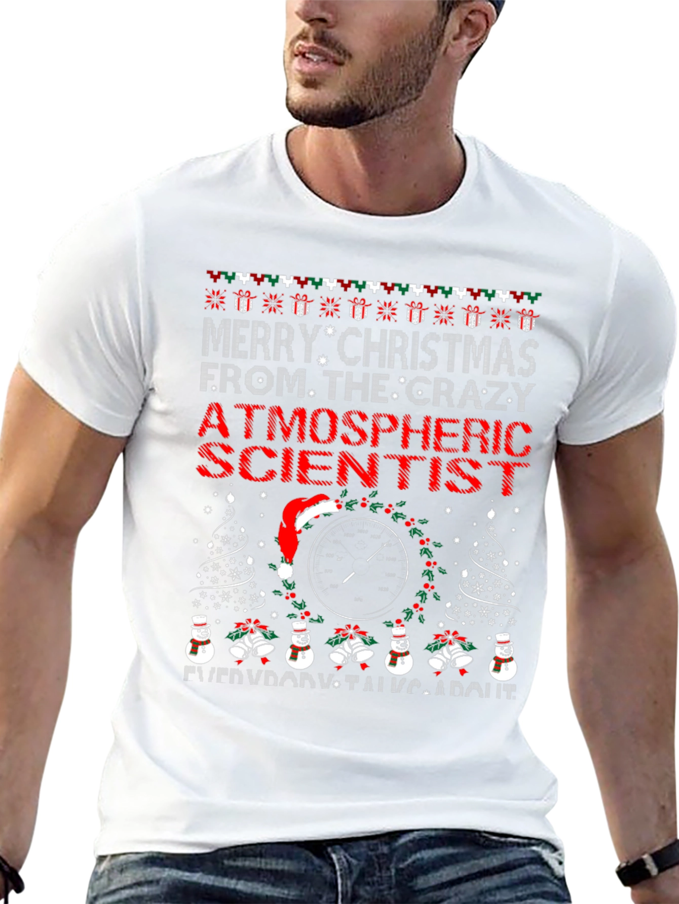 Crazy Atmospheric Scientist Christmas T-Shirt