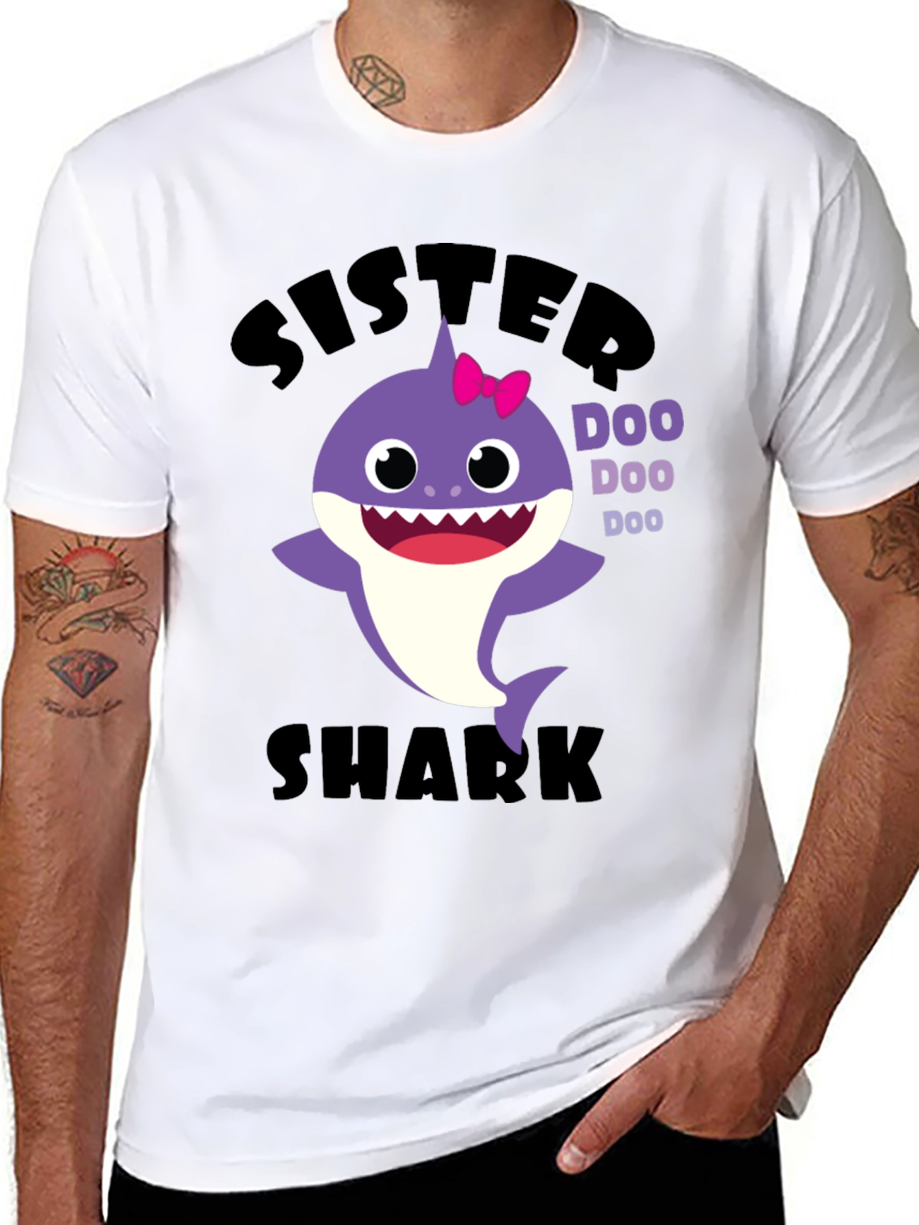 Sister Shark Doo Doo Doo T-Shirt - Baby Shark Family Tee