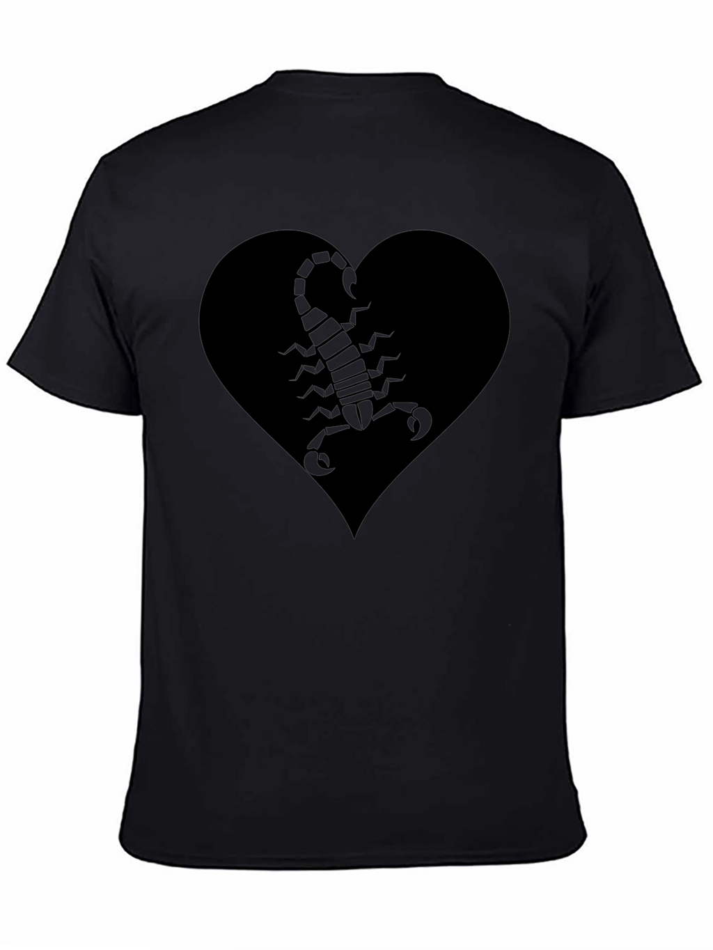 Heart Scorpion Graphic Tee - Black