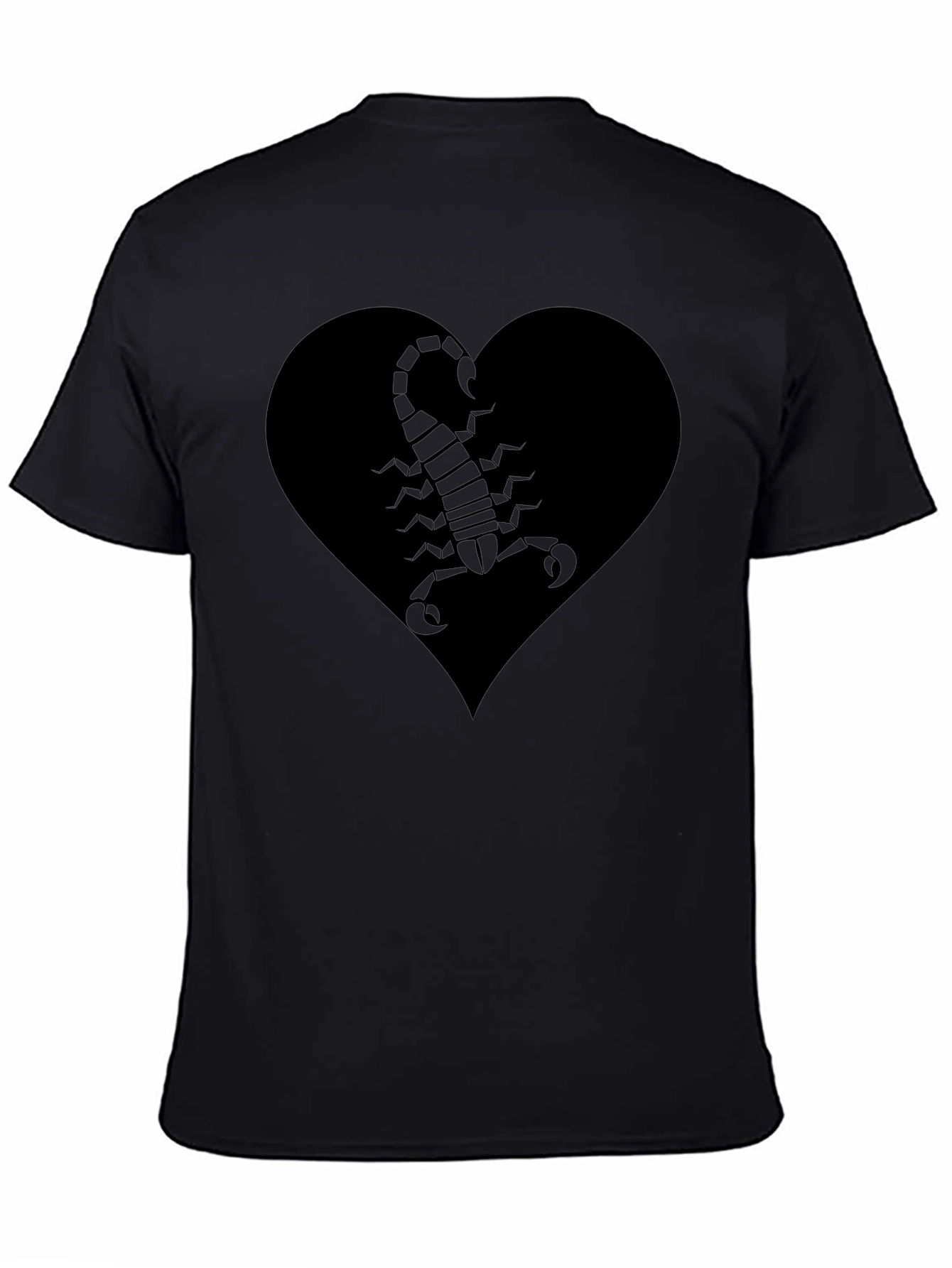 Heart Scorpion Graphic Tee - Black