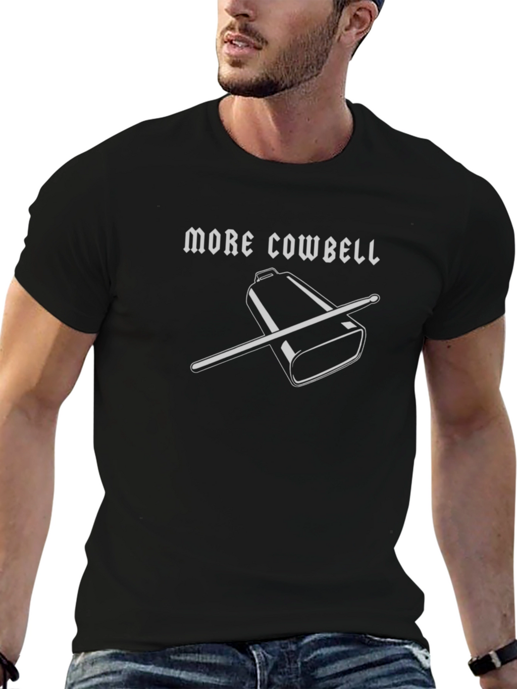 More Cowbell T-Shirt - Classic Black Graphic Tee