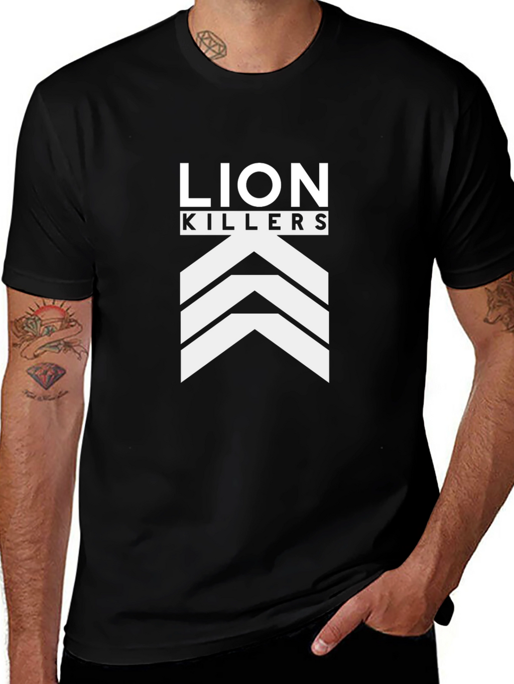 Lion Killers Black Graphic Tee