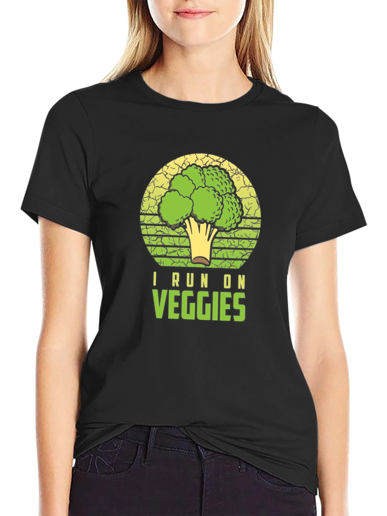 I Run On Veggies Broccoli Graphic Tee