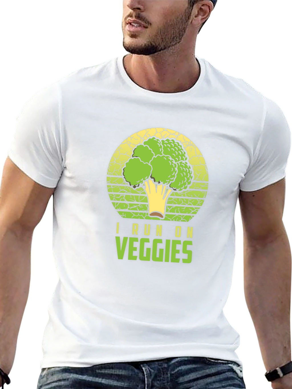 I Run On Veggies Broccoli Graphic Tee