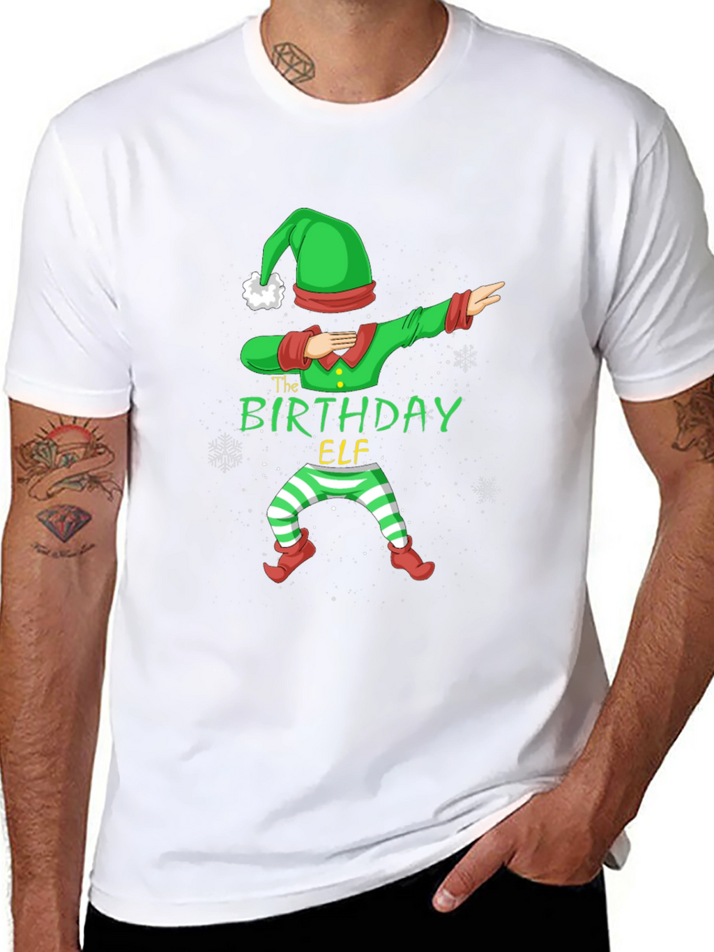Birthday Elf Dabbing Graphic Tee