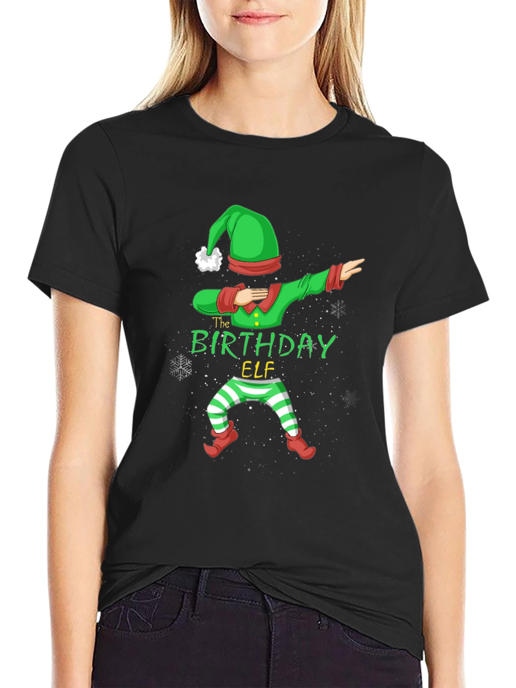 Birthday Elf Dabbing Graphic Tee