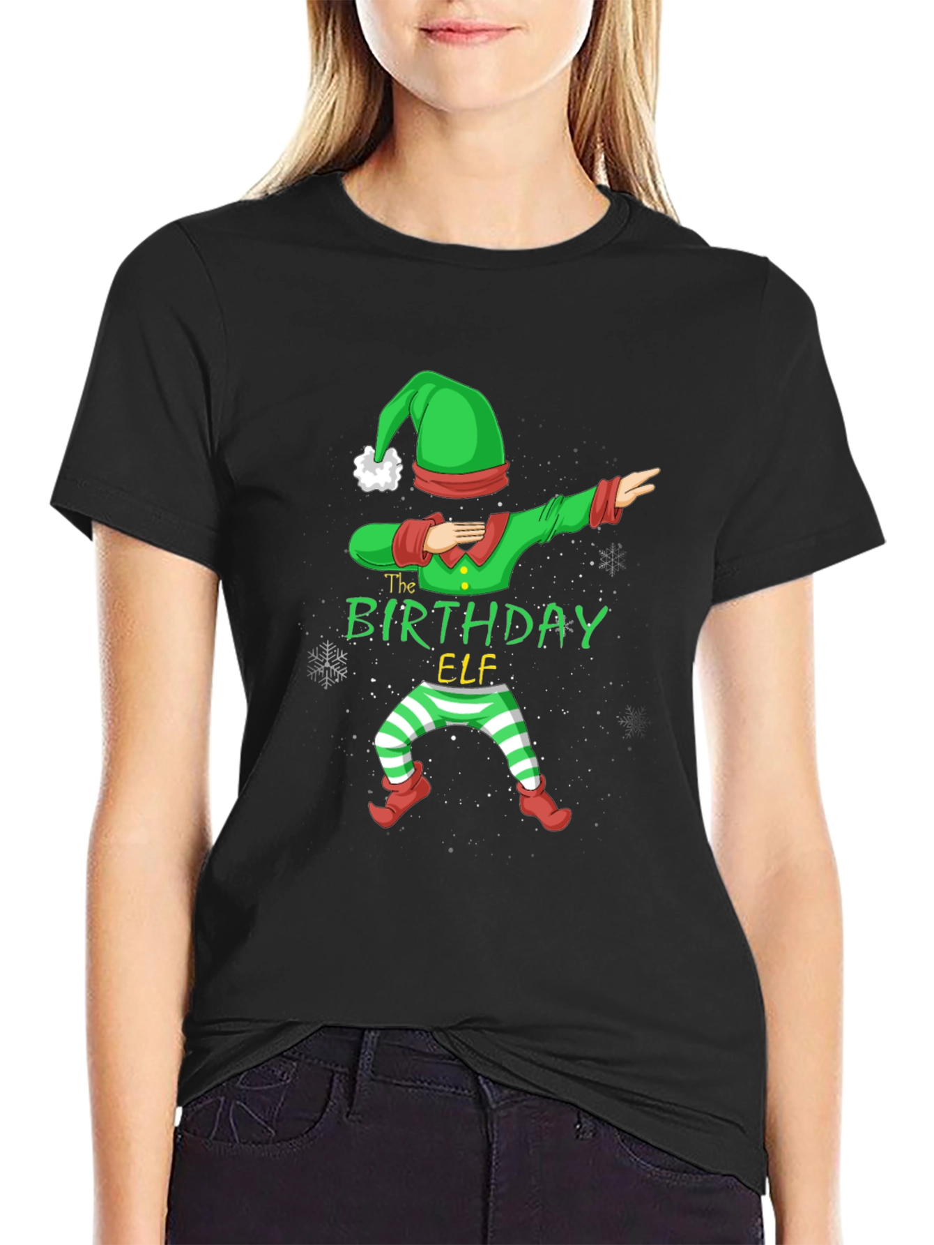 Birthday Elf Dabbing Graphic Tee