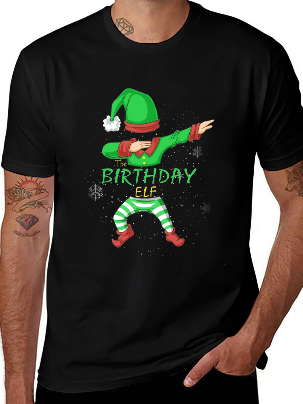 Birthday Elf Dabbing Graphic Tee