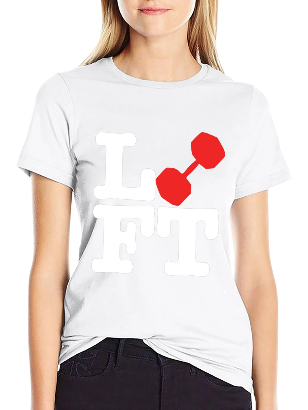Lift Dumbbell Graphic Tee - Black Cotton
