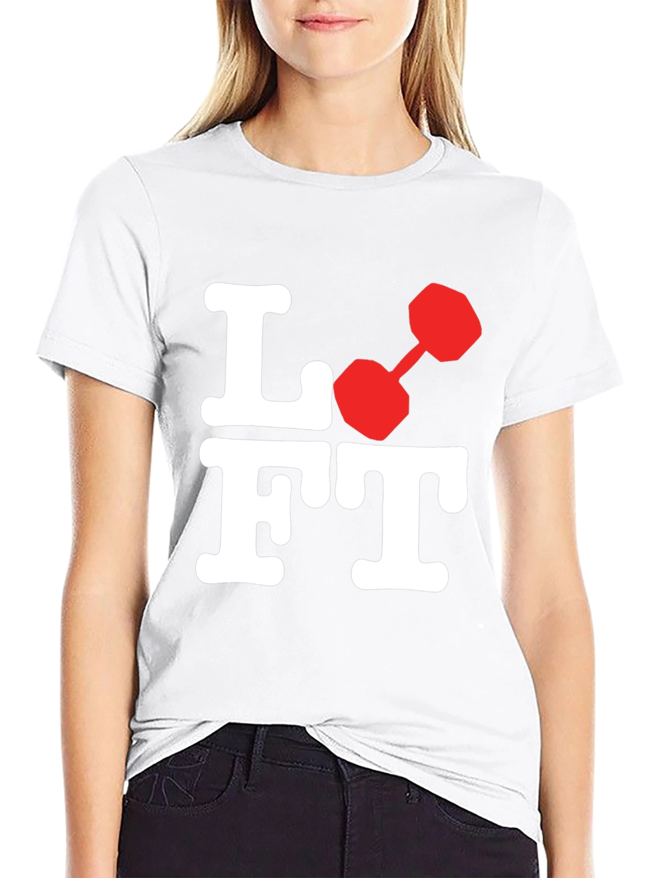 Lift Dumbbell Graphic Tee - Black Cotton