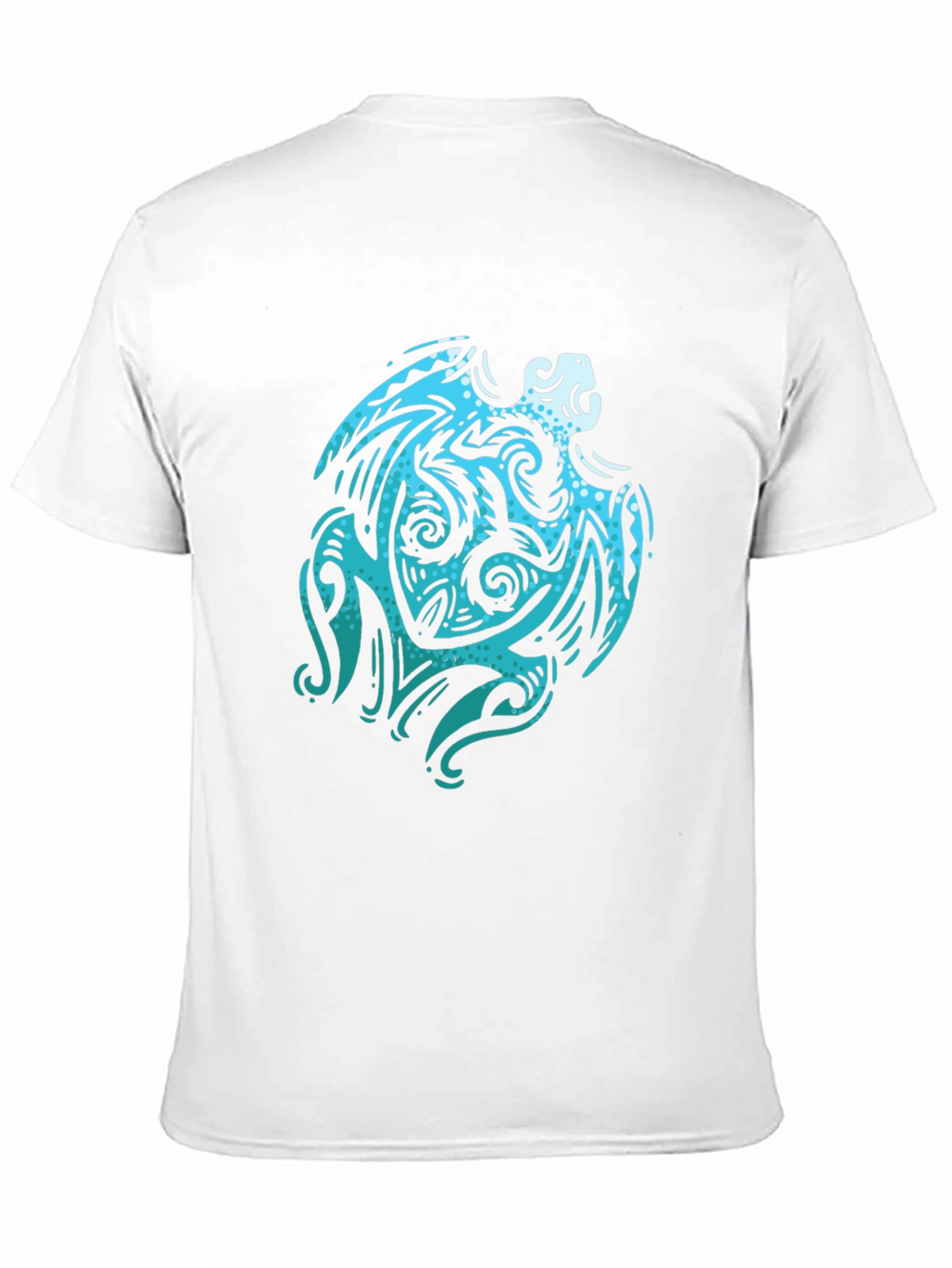 Tribal Turtle Graphic Tee - Black Cotton Shirt